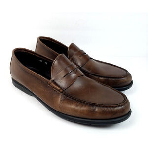 To Boot New York Adam Derrick Mens Size 12 Brown Leather Penny Loafer Shoes